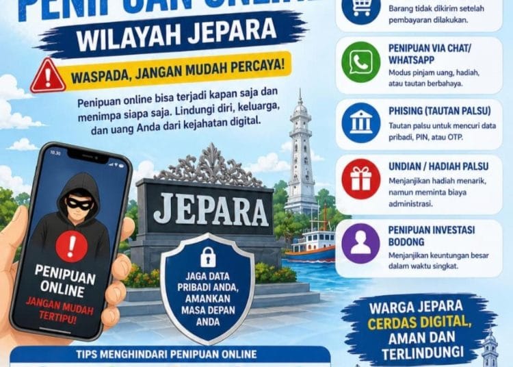 Sosialisasi Polres di Jepara tentang bahaya Penipuan Online dan tips menghindarinya