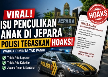 ilustrasi hoaks penculikan anak viral di jepara dipastikan polisi tidak benar