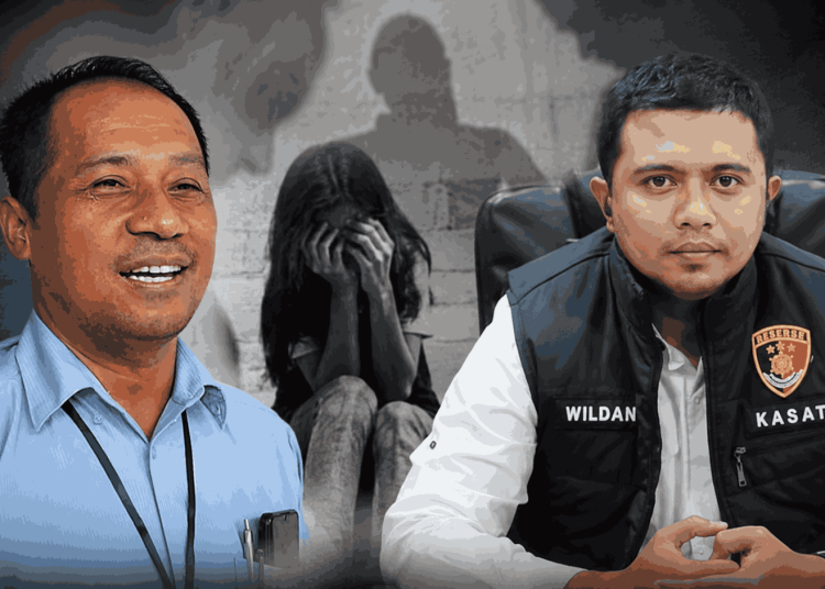 Kolase pengacara Nursaid dan Kasat Reskrim Polres Jepara AKP Wildan terkait kasus dugaan pemerkosaan remaja Jepara