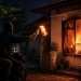 Ilustrasi teror molotov di rumah warga pada malam hari di Kudus