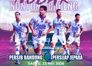 Poster nobar Persib vs Persijap di Pendopo Kartini Jepara dipadati warga