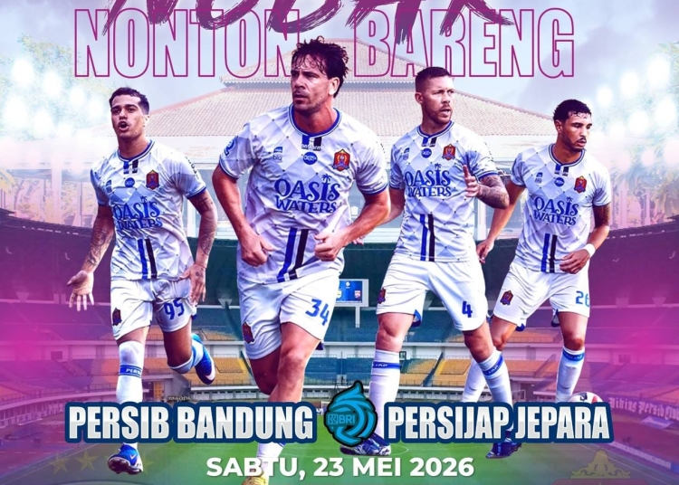 Poster nobar Persib vs Persijap di Pendopo Kartini Jepara dipadati warga