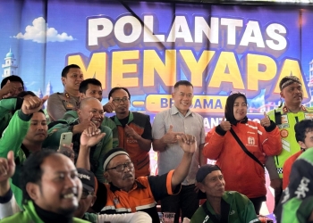 polantas menyapa jepara kampanye keselamatan lalu lintas bersama ojol dan dprd