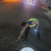 kecelakaan dua sepeda motor di jalan raya malam hari wilayah Jepara, kendaraan terlibat tabrakan di ruas jalan Kudus–Jepara