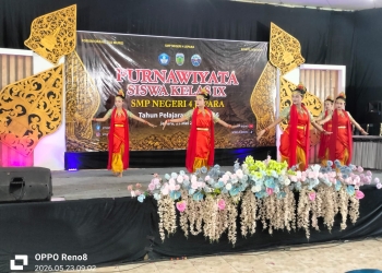 Purnawiyata SMPN 4 Jepara 2026 di Gedung Haji berlangsung khidmat dan penuh haru