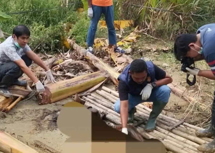 lansia ditemukan meninggal di kubangan lumpur Grobogan
