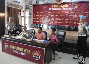 pelaku curanmor dibekuk polresta pati dengan barang bukti kunci palsu