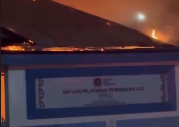dapur sppg pidie terbakar akibat ledakan gas elpiji