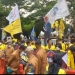 Aksi demo BEM UI di Bundaran HI tuntut turunkan BBM dan hentikan program MBG