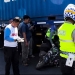 Pengendara motor mengalami kecelakaan lalu lintas di depan Pasar Pecangaan Jepara usai terjatuh dan kaki terlindas truk kontainer.