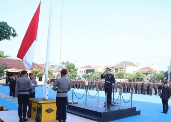 Upacara Hari Lahir Pancasila 2026 di Polres Jepara berlangsung khidmat dipimpin Kapolres