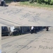 Tulisan Stop Pajak Kapan Mulus di jalan rusak Nalumsari Jepara yang viral di media sosial