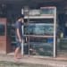 Pelaku usaha ikan hias di Pecangaan Jepara menunjukkan kolam ikan yang terdampak akibat listrik padam selama lima jam.
