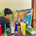 Siswa SLB Negeri Jepara mengikuti lomba lukis difabel dalam rangka Hari Bhayangkara ke-80 di Polres Jepara.