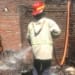 Rumah terbakar akibat diduga korsleting listrik di Kalipucang Kulon, Welahan, Jepara, Selasa 28 Juli 2026.