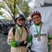 Abdullah Nafi (64) Peserta Gowes asal Tuban Jawa Timur berjabat tangan dengan Plt. Direktur RSI Sultan Hadlirin dr. Singgih Setyono, M.Kes., MMR