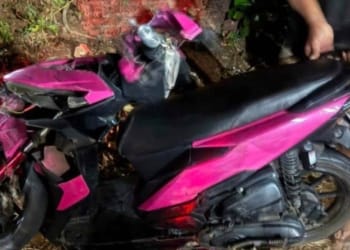 Kecelakaan Honda Beat dan truk mebel di Jalan Watu Singo Jepara