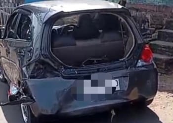 Honda Brio ringsek setelah kecelakaan di Cemoro Kembar Jepara