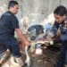 Evakuasi ular piton oleh petugas Damkar Jepara di Desa Senenan, Tahunan