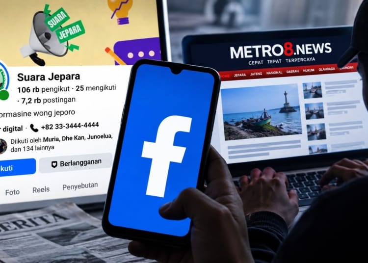 Akun Facebook Suara Jepara diduga mengambil berita Metro8.news tanpa izin
