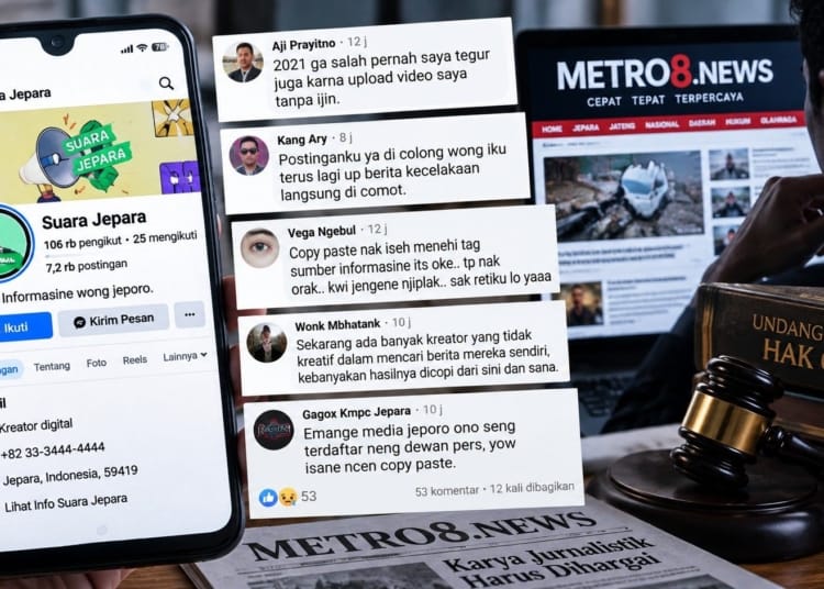 Akun Facebook Suara Jepara disorot terkait dugaan penggunaan konten Metro8.news di Jepara