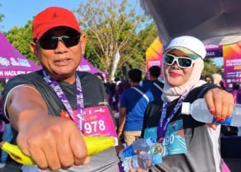 Andang Wahyu Triyanto dan istri mengikuti Running for Health RSI Sultan Hadlirin Jepara