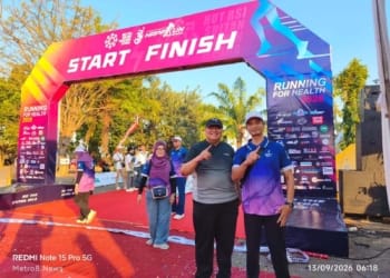 Hadi Sarwoko Kepala Dinas Kesehatan Jepara menghadiri Running for Health RSI Sultan Hadlirin