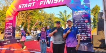 Hadi Sarwoko Kepala Dinas Kesehatan Jepara menghadiri Running for Health RSI Sultan Hadlirin