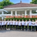 Khambali dan pengurus Paguyuban Kades Purnawirawan TNI-Polri Jawa Tengah usai audiensi dengan Wakil Presiden Gibran Rakabuming Raka di Istana Wapres