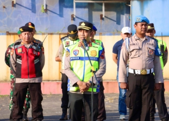 Persijap Jepara Vs Isenmulang Kalteng FC dikawal ratusan personel gabungan di Stadion Gelora Bumi Kartini Jepara.