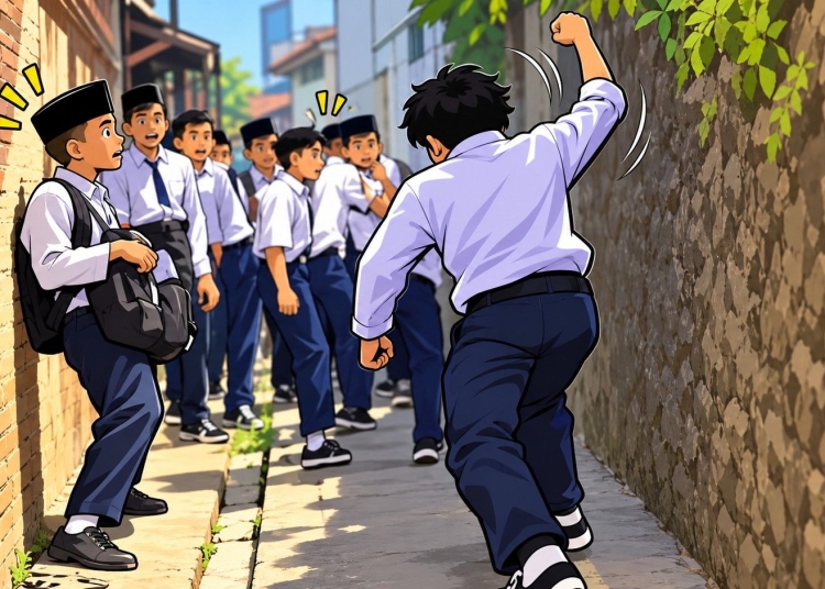 Ilustrasi video perkelahian siswa SMP Walisongo Pecangaan Jepara yang viral di media sosial, pihak sekolah bersama Polsek Pecangaan melakukan penanganan.