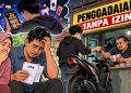 Ilustrasi dampak judi online di Welahan Jepara, motor keluarga diduga digadaikan tanpa izin dan usaha penggadaian menjadi sorotan warga.