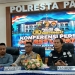 Konferensi pers Polresta Pati terkait kasus dugaan kekerasan seksual terhadap gadis 14 tahun yang diduga dilakukan ayah tiri dan kakak tiri selama dua tahun.