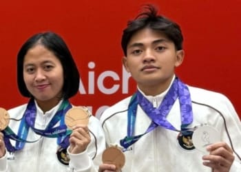 Dua atlet sepak takraw Jepara Ubaidur Rohman dan Dini Mitasari menyumbangkan empat medali untuk Indonesia di Asian Games Aichi-Nagoya 2026